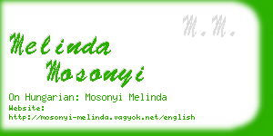 melinda mosonyi business card